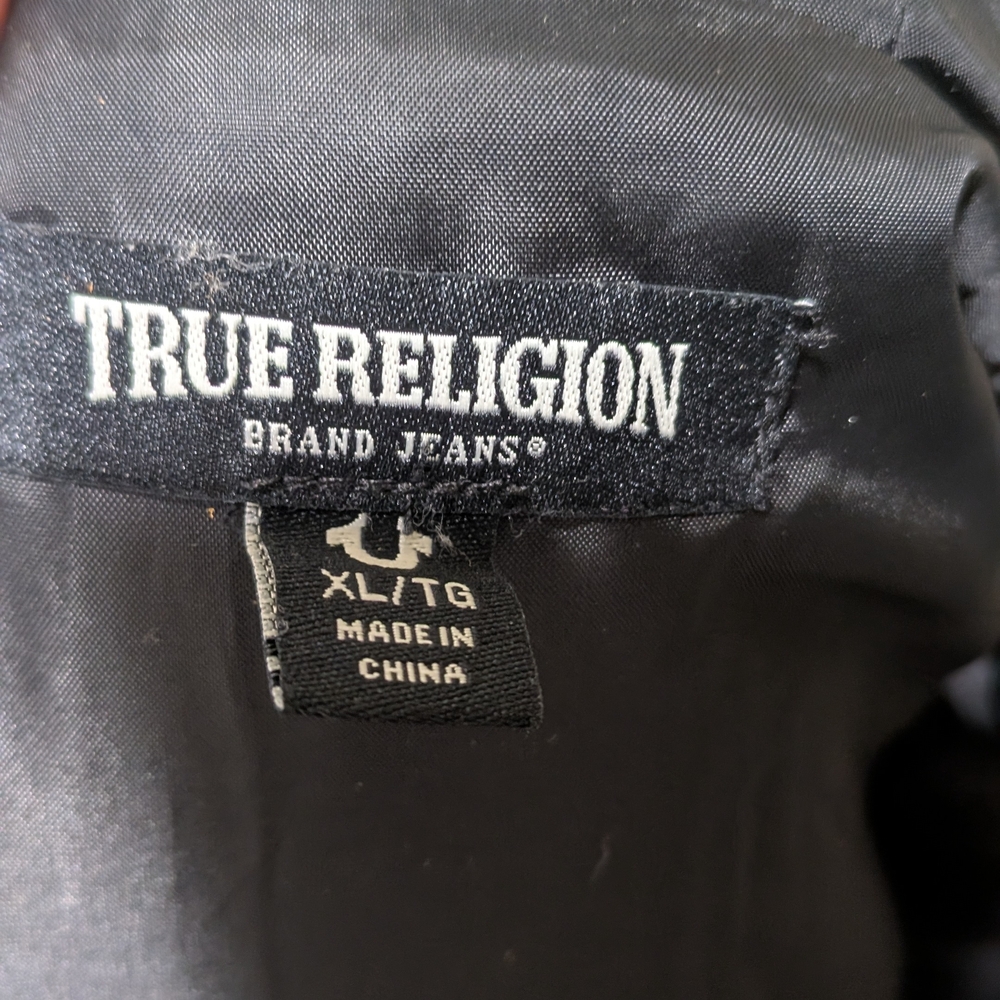 True Religion Black Puffer Vest - Picture 2 of 4